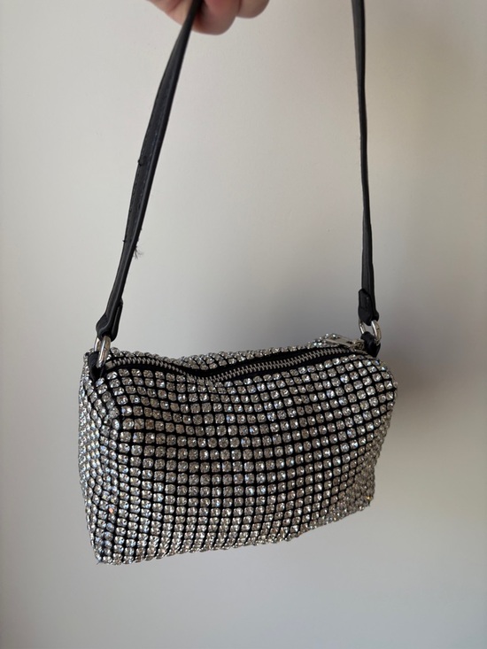 Vintage Handbags - Black Crystal Mesh Evening Shoulder Bag